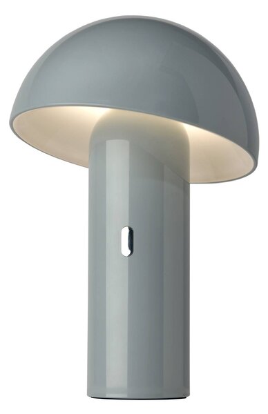 Lampada da tavolo LED Svamp a batteria, grigia