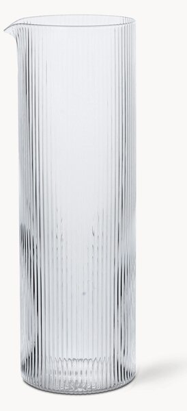 Caraffa in vetro soffiato millerighe Ripple, 1.1 L