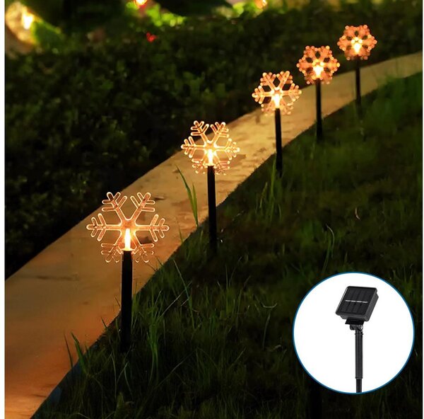 Aigostar - Luce solare di Natale LED/0,054W/1,2V 1m IP65 bianco caldo