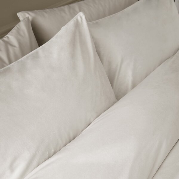 Biancheria da letto singola in velluto crema 135x200 cm Kingsley - Catherine Lansfield