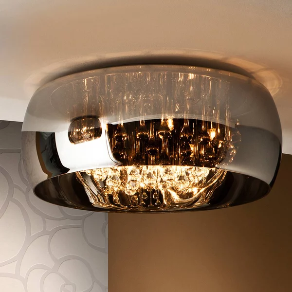 Schuller Valencia Plafoniera a LED Argos, dimmerabile, Cromo / Argento, Soggiorno / Sala da pranzo, Metallo, Moderno, Plafoniera LED