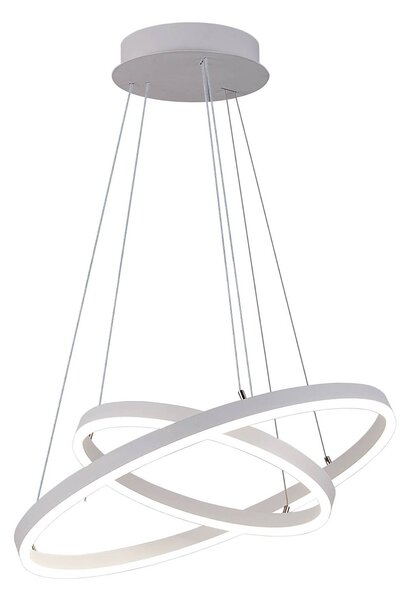 Arcchio Albiona LED a sospensione, bianco 2 anelli