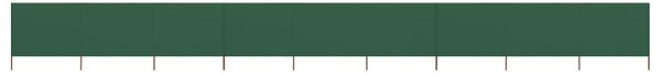 Paravento a 9 Pannelli in Tessuto 1200x160 cm Verde
