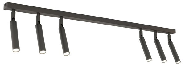 Lampadario Orientabile da soffitto IVI 6 Black Colore del corpo Nero