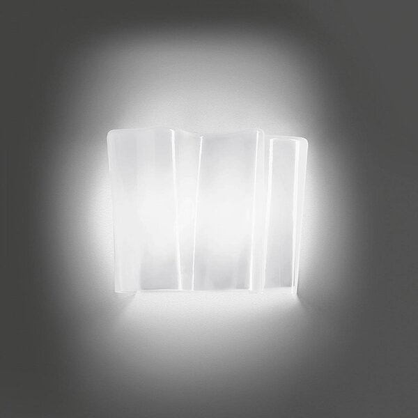 Artemide Applique da parete di design Logico Mini, dimmerabile, Bianco / Opale, Soggiorno / Sala da pranzo, Vetro, Design, Applique