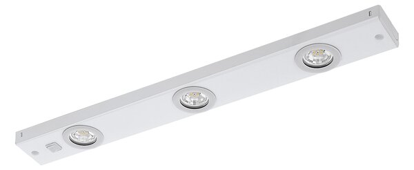Applique Moderna Kob Led Acciaio Bianco 3 Luci Led 2,3W