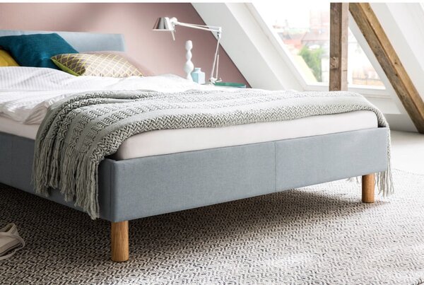 Letto singolo imbottito blu/grigio rete non inclusa 120x200 cm Lena – Meise Möbel