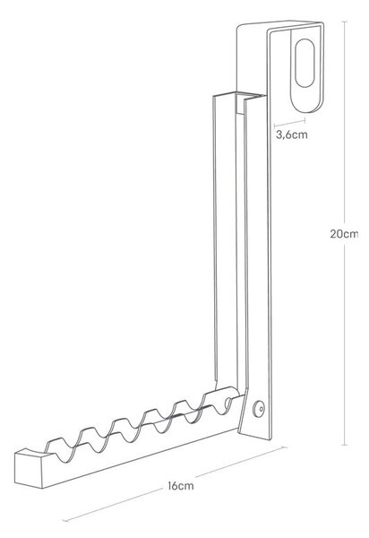 Gancio per porta bianca Mito Smart - YAMAZAKI