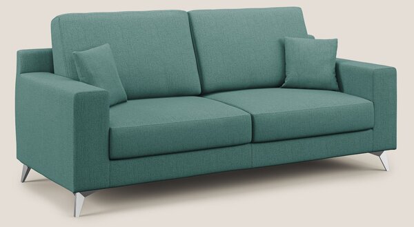 Divano 2 Posti 146x95x91 cm in Tessuto Verde Acqua