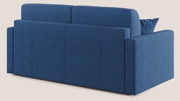 Chris Divano letto in microfibra smacchiabile T11 blu