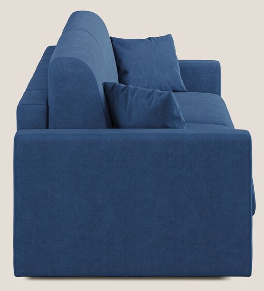 Chris Divano letto in microfibra smacchiabile T11 blu