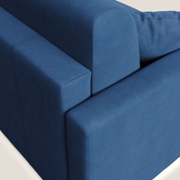 Chris Divano letto in microfibra smacchiabile T11 blu