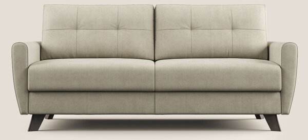 Divano Letto 2 Posti 168x97x96 cm in Tessuto Panna