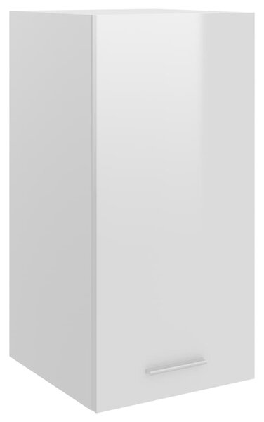 Mobile Pensile Bianco Lucido 29,5x31x60 cm in Legno Multistrato
