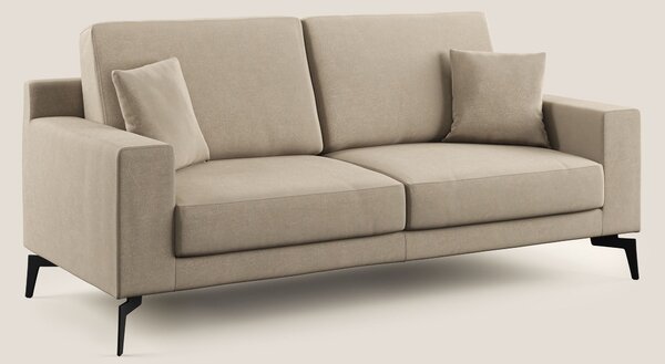 Divano 2 Posti 146x95x91 cm in Tessuto Tortora