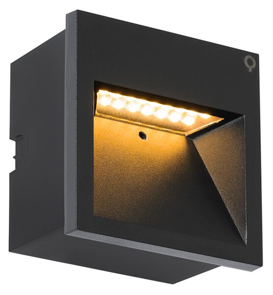 Applique moderna nera con LED - Gem 2