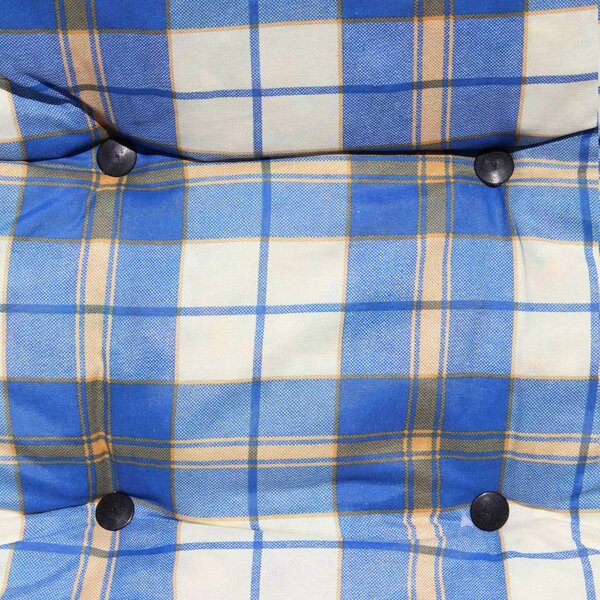 DecHome Cuscino Poltrona Relax in Cotone e Legno cm 56x16x110 h Colore Blu - HF807067-BLU