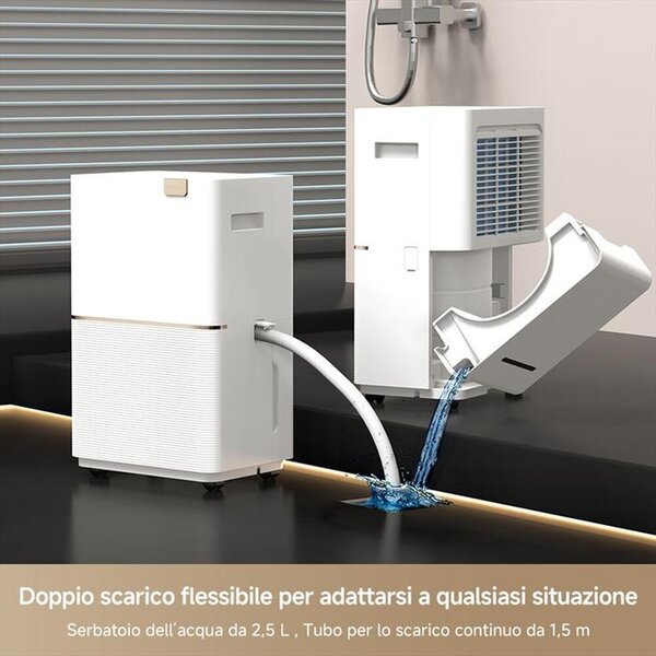 Dreame Deumidificatore DREAME 20L/24h serbatoio 2,5L controllo elettronico app Dreamehome antibatterico plasma bianco - DD20VIM