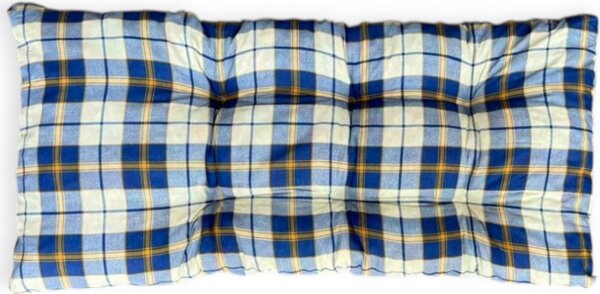 DecHome Cuscino Poltrona Relax in Cotone e Legno cm 56x16x110 h Colore Blu - HF807067-BLU