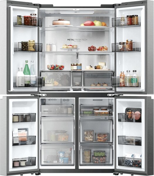 Haier Frigorifero Americano Side by Side Capacit 706 Litri Classe energetica D Raffreddamento No Frost colore Acciaio Inox - HCR59F18DNMM