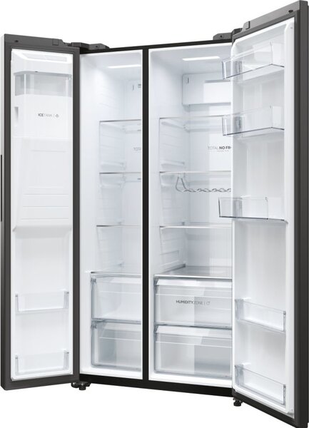 Haier Frigorifero Americano Side by Side 601 Litri Classe E No Frost colore Nero SBS 90 Serie 5 - HSW59F18EIPT