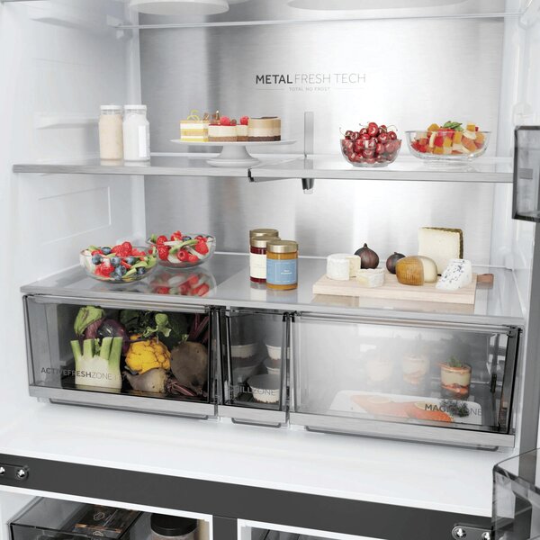 Haier Frigorifero Americano Side by Side Capacit 706 Litri Classe energetica D Raffreddamento No Frost colore Acciaio Inox - HCR59F18DNMM