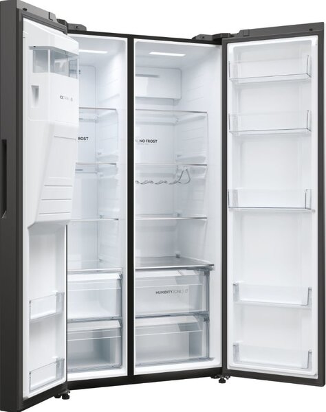 Haier Frigorifero Americano Side by Side 601 Litri Classe E No Frost colore Nero SBS 90 Serie 5 - HSW59F18EIPT