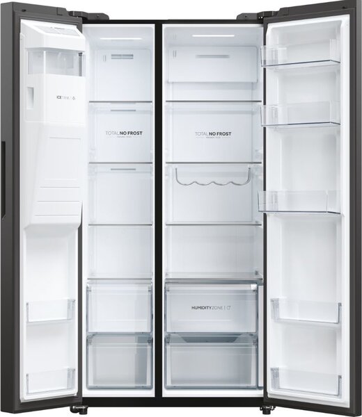 Haier Frigorifero Americano Side by Side 601 Litri Classe E No Frost colore Nero SBS 90 Serie 5 - HSW59F18EIPT