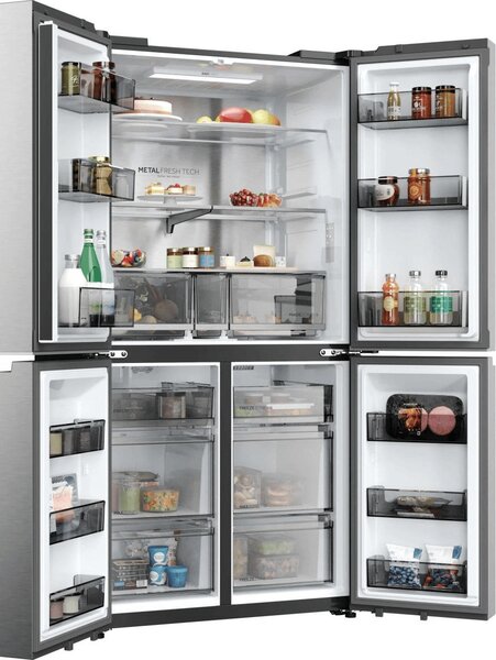 Haier Frigorifero Americano Side by Side Capacit 706 Litri Classe energetica D Raffreddamento No Frost colore Acciaio Inox - HCR59F18DNMM