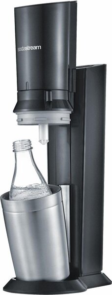 SODASTREAM Gasatore Acqua Capacit 0,615 Litri + 1 Bottiglia e 1 Ricarica colore Nero - 1016411410 Crystal 3.0