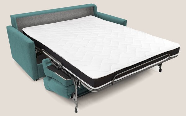 Divano Letto 2 Posti 156x102x97 cm in Tessuto Petrolio