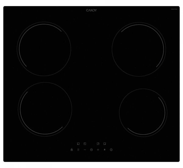 Candy Piano Cottura Induzione 4 Fuochi Larghezza 59 cm in Vetroceramica colore Nero - CII647CCAR Idea