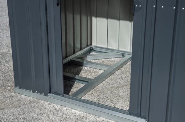 Telaio per pavimento in acciaio galvanizzato per casetta da addossare 124x180 moia