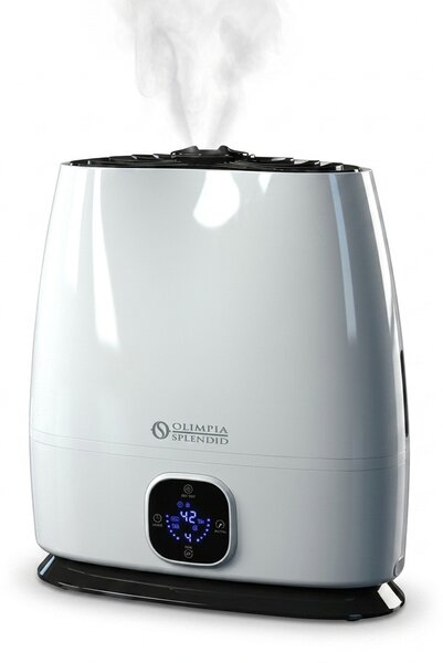 OLIMPIA SPLENDID Umidificatore a ultrasuoni a freddo con vapore caldo 6L telecomando display touch diffusore essenze e timer 8h - Limpia 6