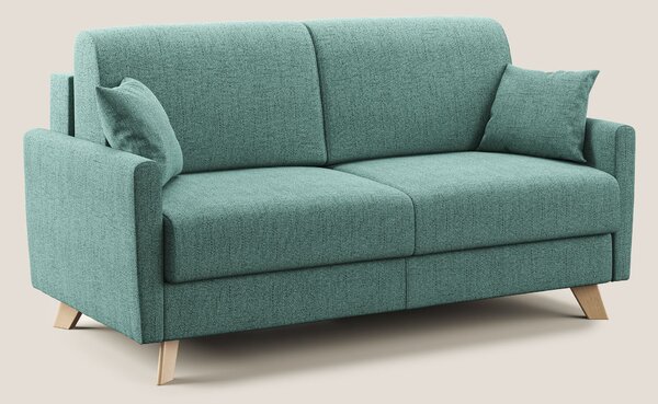 Divano Letto 2 Posti 160x94x97 cm in Tessuto Verde Acqua