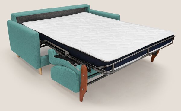 Divano Letto 2 Posti 160x94x97 cm in Tessuto Verde Acqua