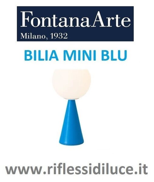 Fontana Arte Bilia mini base blu con cavo