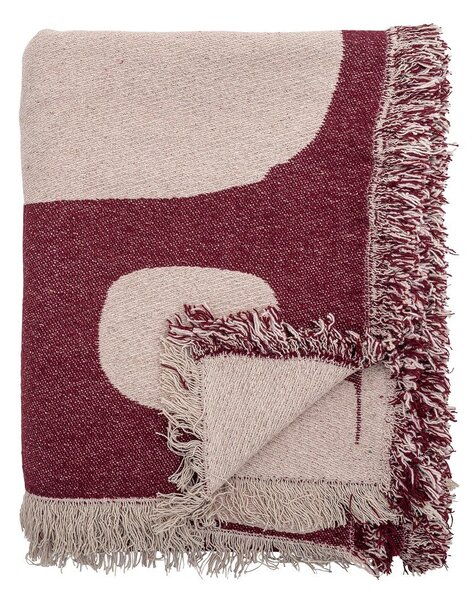Coperta rossa in misto cotone 130x160 cm Olica – Bloomingville
