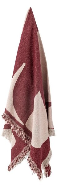 Coperta rossa in misto cotone 130x160 cm Olica – Bloomingville