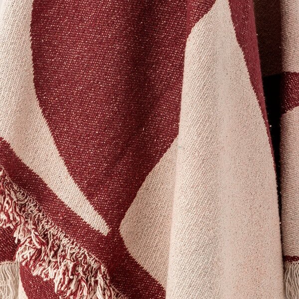 Coperta rossa in misto cotone 130x160 cm Olica – Bloomingville