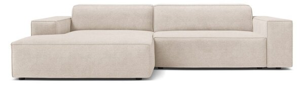 Divano angolare beige (con penisola a sinistra/con chaise lounge) Jodie – Micadoni