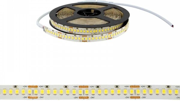 Striscia LED Professional 2835/224 - IP20 - 25W/m - 2.900lm/m- 5m - 24V Colore Bianco Naturale 4.000K