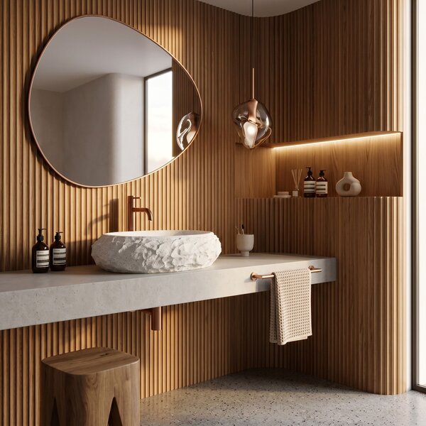 Lavabo da appoggio Rea Mika Light Grey