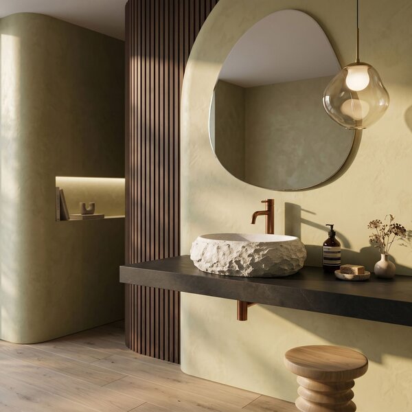 Lavabo da appoggio Rea Mika Light Grey