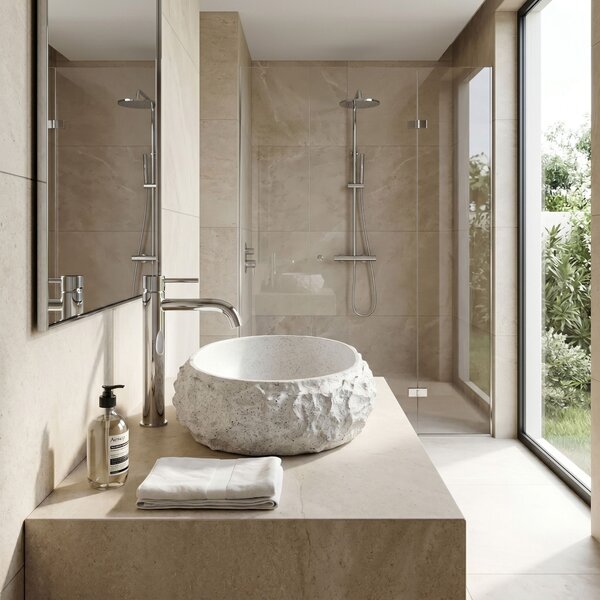 Lavabo da appoggio Rea Mika Light Grey