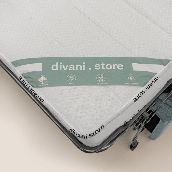 Avalon divano letto 100% ecosostenibile con materasso alto 18 cm in te