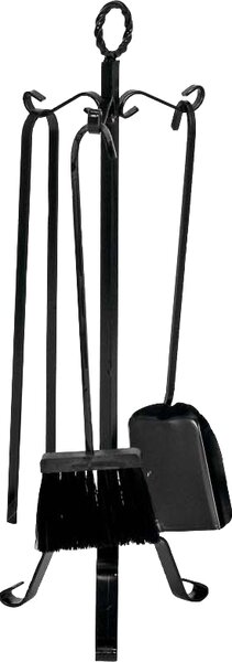 DecHome Set Attrezzi per Camino Dimensione 58,0 x 19,0 x 19,0 cm colore Nero - 1082