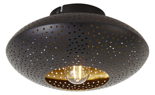 Plafoniera orientale nera con oro 25 cm - Radiance