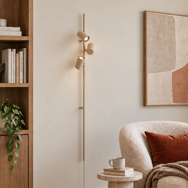 Lampada da parete moderna beige 3 luci - Jeana Luxe