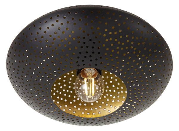 Plafoniera orientale nera con oro 25 cm - Radiance